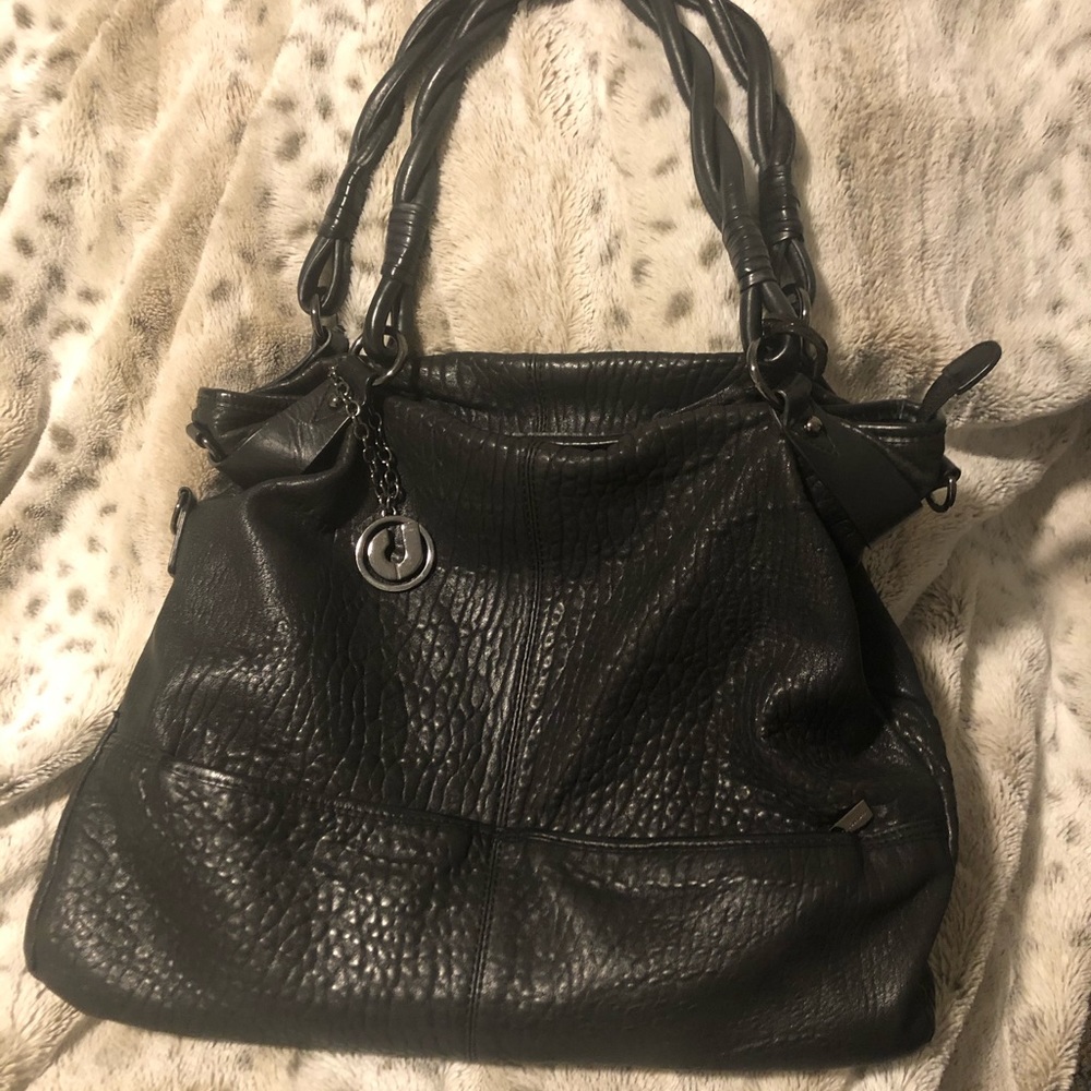 Gorgeous Black Pebbled Leather Purse!